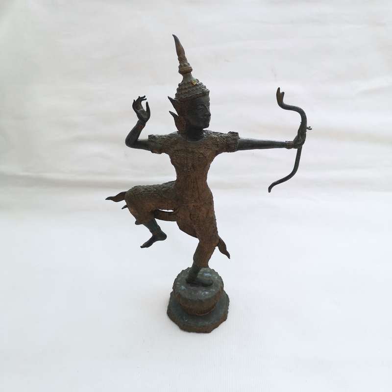 Bronze Statue of Lord Rama Thai Handmade Artifact- Antique