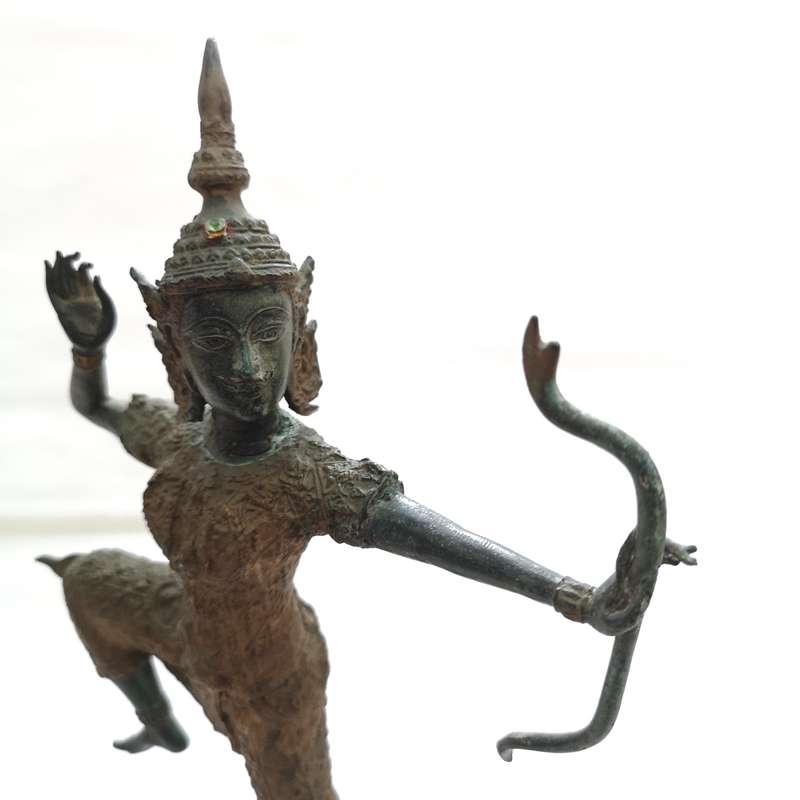 Bronze Statue of Lord Rama Thai Handmade Artifact- Antique