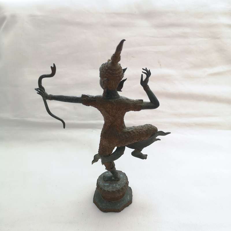 Bronze Statue of Lord Rama Thai Handmade Artifact- Antique