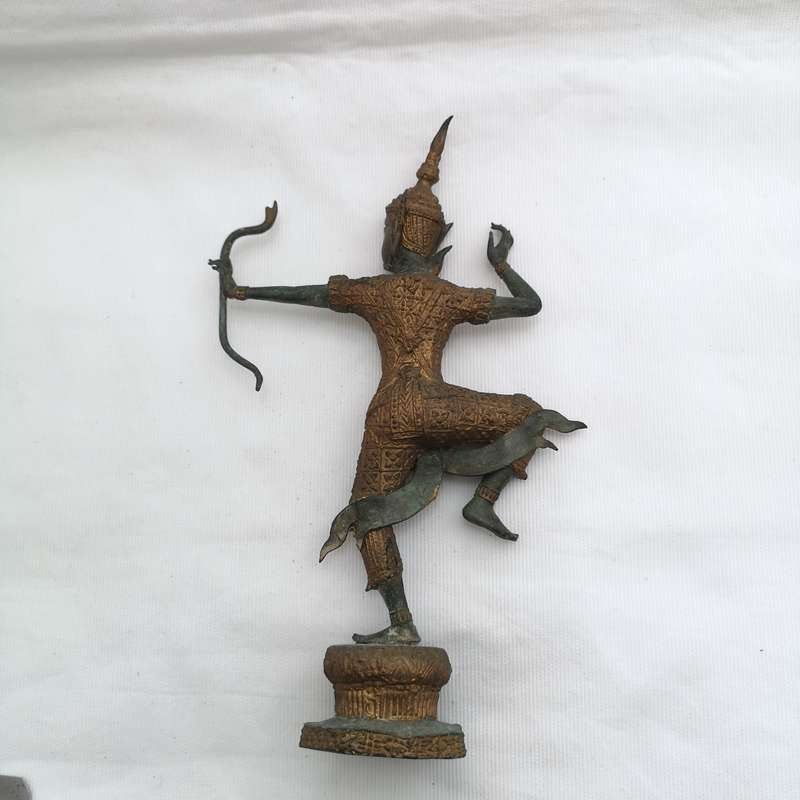 Bronze Statue of Lord Rama Thai Handmade Artifact- Antique