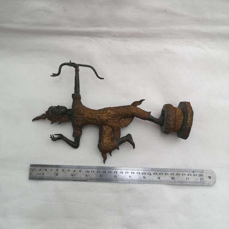 Bronze Statue of Lord Rama Thai Handmade Artifact- Antique