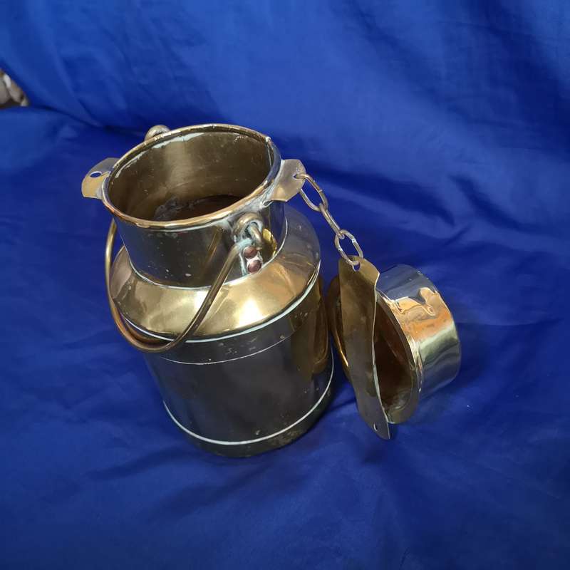 Milk/ Cream Brass Can- Handmade Vintage