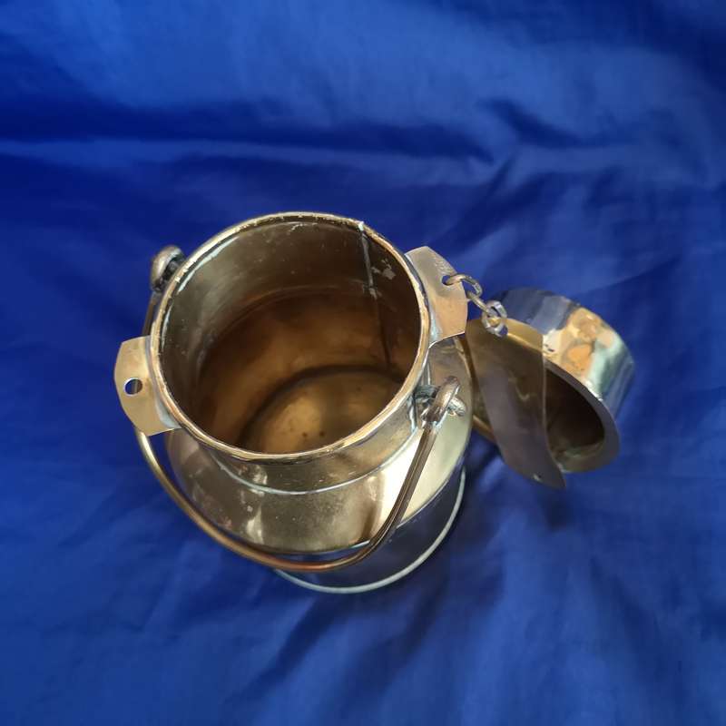 Milk/ Cream Brass Can- Handmade Vintage