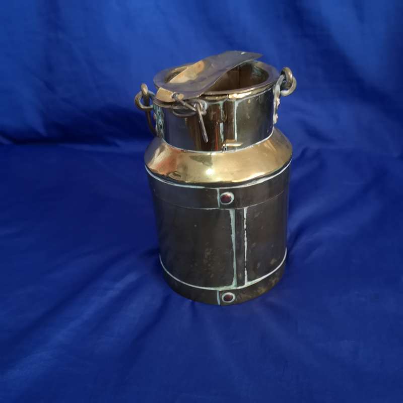 Milk/ Cream Brass Can- Handmade Vintage