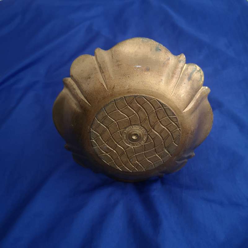 Vintage Florentine Bowl with Center Handle, Gold Gilt Made in Italy - Tuscan Home Decor