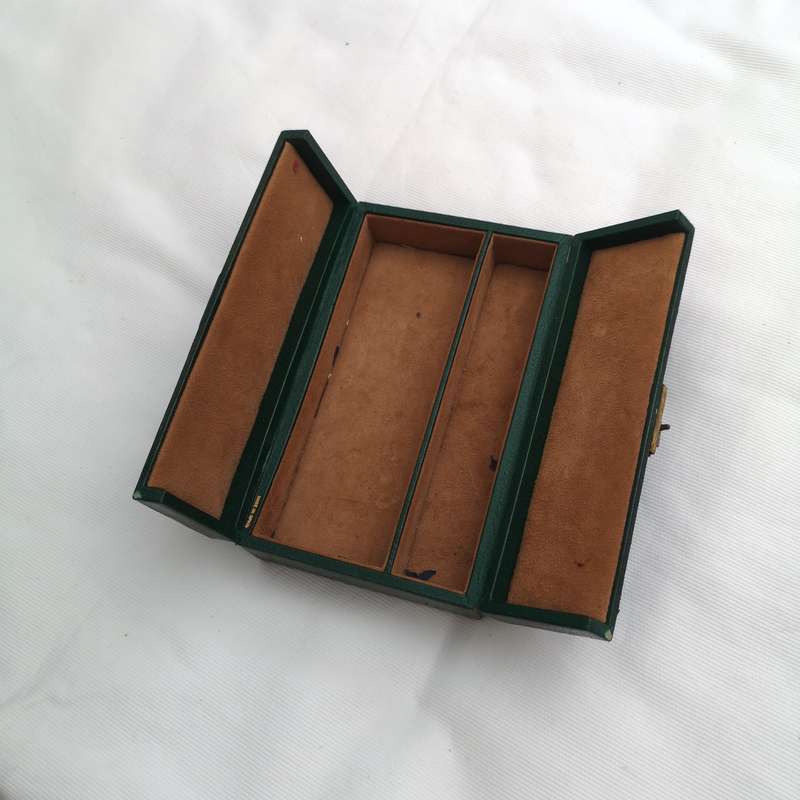Vintage Travel Leather Jewellery Case