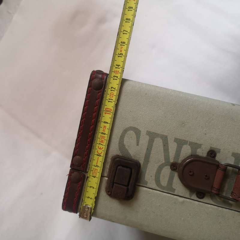 France or Paris Case- Vintage with Metal Handles and Hinge