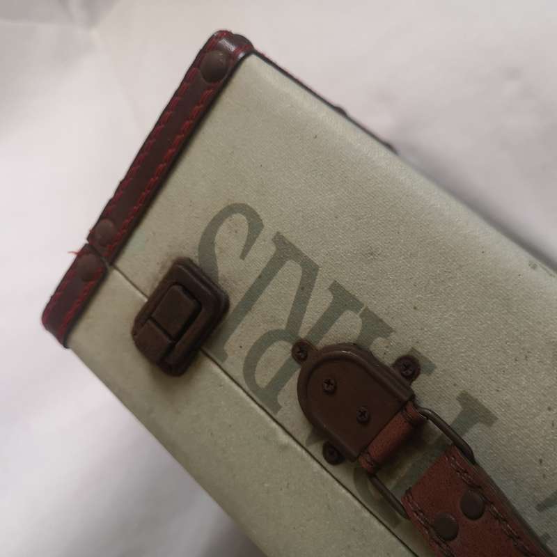 France or Paris Case- Vintage with Metal Handles and Hinge