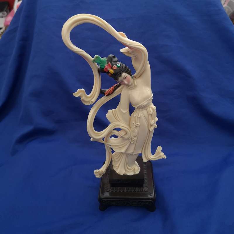 Vintage Painted Celluloid Geisha-Type Asian Woman Figurine By VITA - Hong Kong