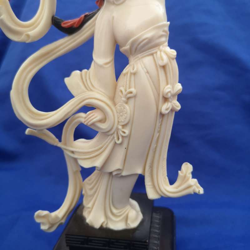 Vintage Painted Celluloid Geisha-Type Asian Woman Figurine By VITA - Hong Kong