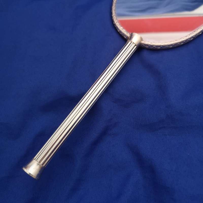 Vintage Handheld Floral Vanity Mirror- English