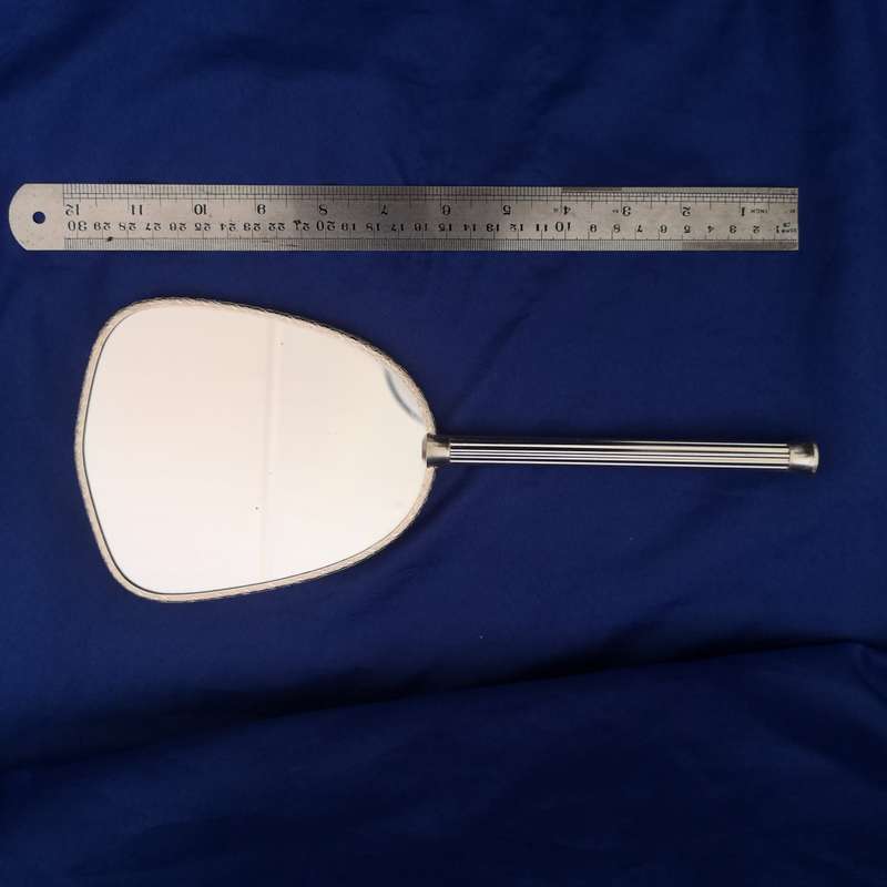 Vintage Handheld Floral Vanity Mirror- English