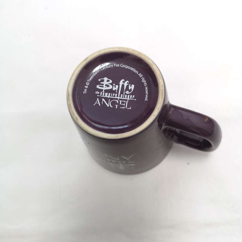 Buffy the Vampire Slayer- ANGEL Mug Black Purple. Vintage official TV 90's