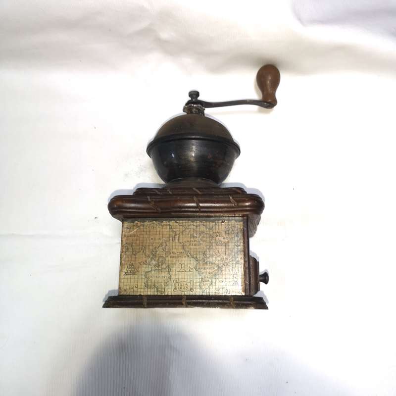 Antique Coffee Grinder- Wood and metal.