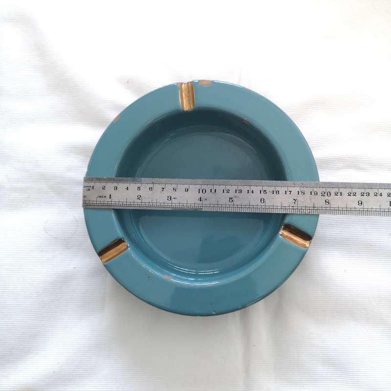 Vintage Florentine Ashtray. Handmade, Handpainted 24ct plating