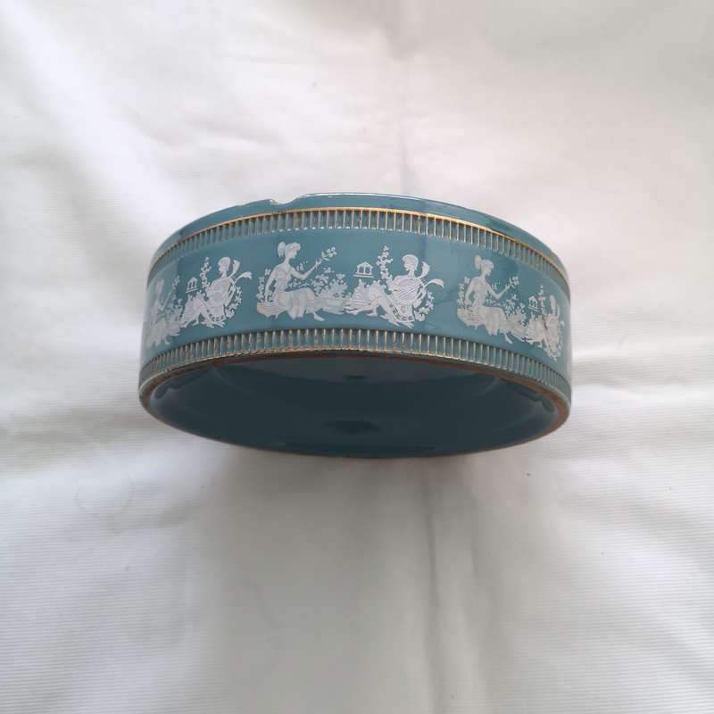 Vintage Florentine Ashtray. Handmade, Handpainted 24ct plating