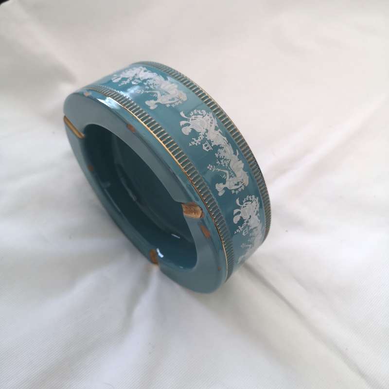 Vintage Florentine Ashtray. Handmade, Handpainted 24ct plating