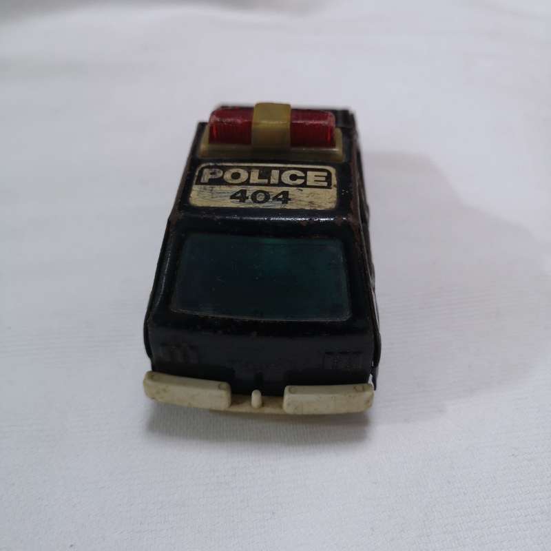 BUDDY L 5 Black POLICE Patrol CAR Toy TINPLATE Metal VINTAGE 1980 VW POLO