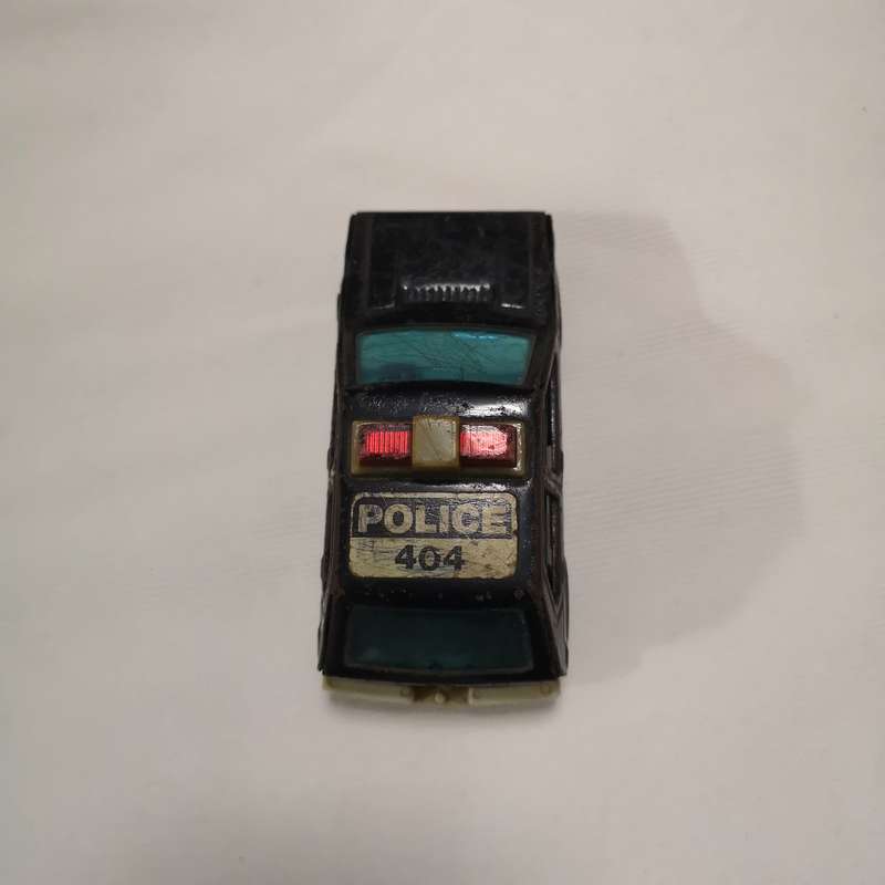 BUDDY L 5 Black POLICE Patrol CAR Toy TINPLATE Metal VINTAGE 1980 VW POLO