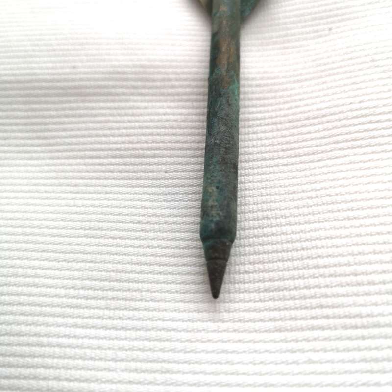Antique Bronze stylus with bronze feather