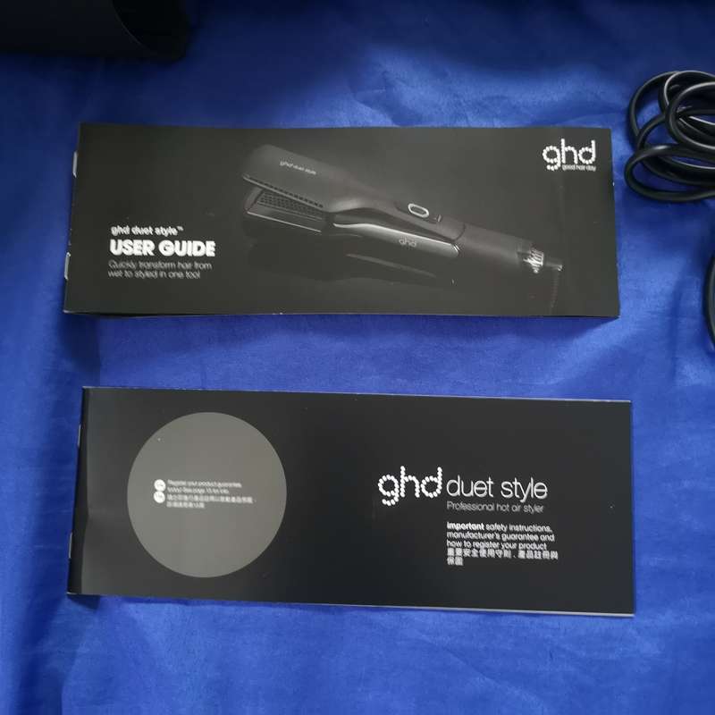 GHD DUET STYLE HOT AIR STYLER IN BLACK- With Silicon cover. Warranty