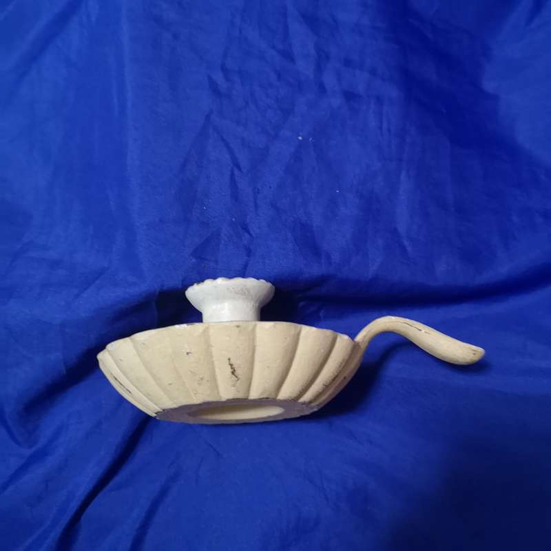 Cast Iron Vintage Candle Holder- Heavy Cast