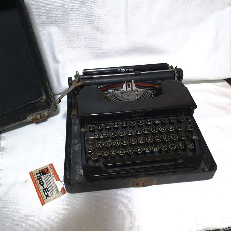 Vintage LC Smith & Corona Standard Typewriter 1930s Black W/ Case