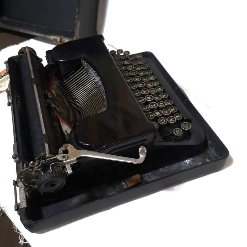 Vintage LC Smith & Corona Standard Typewriter 1930s Black W/ Case