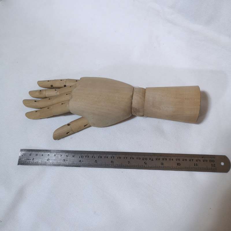 Artists Mannequin Hand Wooden Reticulated Jointed Retro Decor