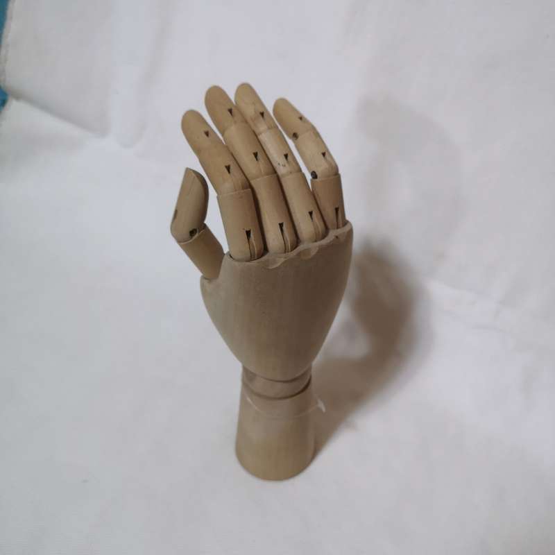 Artists Mannequin Hand Wooden Reticulated Jointed Retro Decor