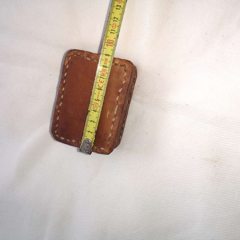 Iron block encased in thick leather- Vintage