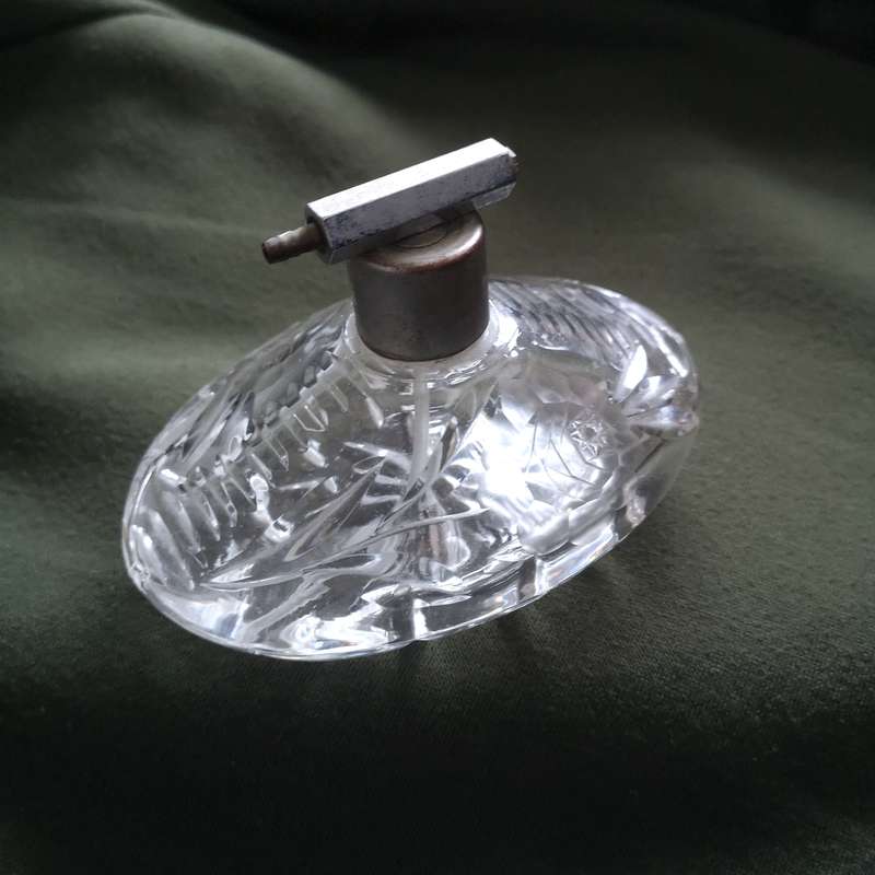 Vintage Cut Crystal Atomizer Bottle Large.