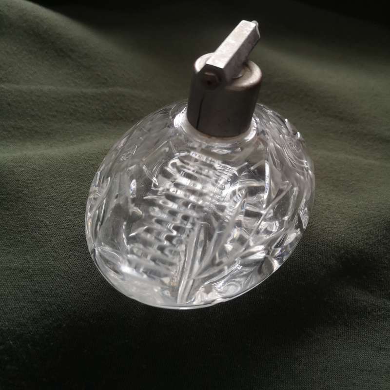 Vintage Cut Crystal Atomizer Bottle Large.