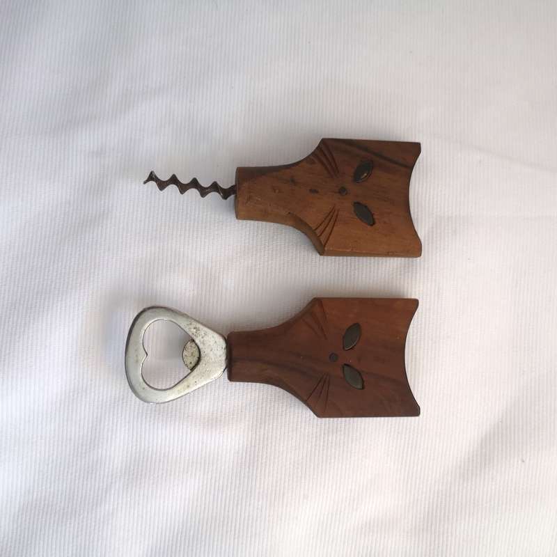 Pussycat Bottle Opener Set- 70s Danish Design