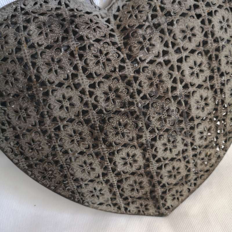 Perforated Metal Heart Hanging Decoration- Vintage