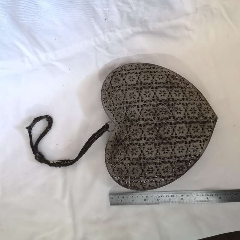 Perforated Metal Heart Hanging Decoration- Vintage