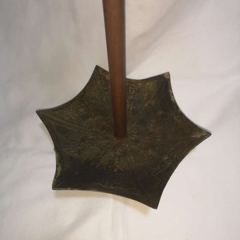ANTIQUE 1900s Embossed Art Deco Brass Umbrella & Walking Stick Stand
