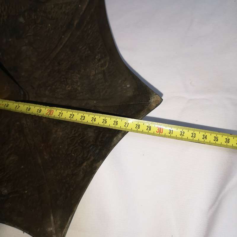 ANTIQUE 1900s Embossed Art Deco Brass Umbrella & Walking Stick Stand