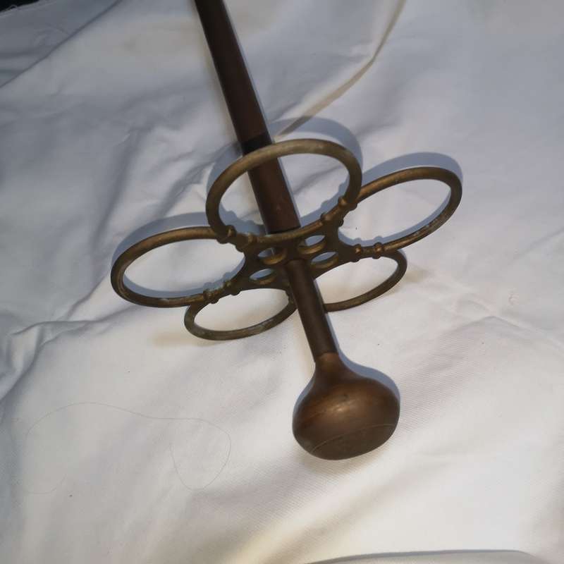 ANTIQUE 1900s Embossed Art Deco Brass Umbrella & Walking Stick Stand