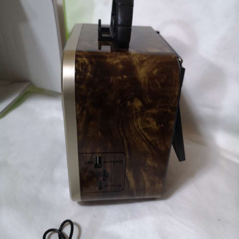 Rechargeable Vintage Style Band Radio With USB, Bluetooth, Optional Solar Charging