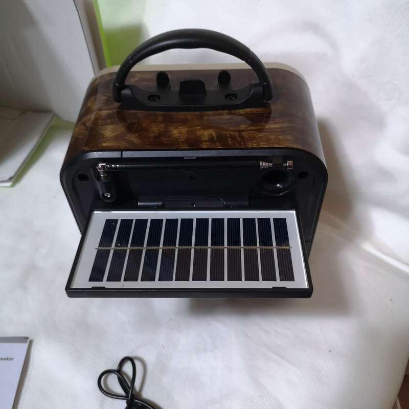 Rechargeable Vintage Style Band Radio With USB, Bluetooth, Optional Solar Charging