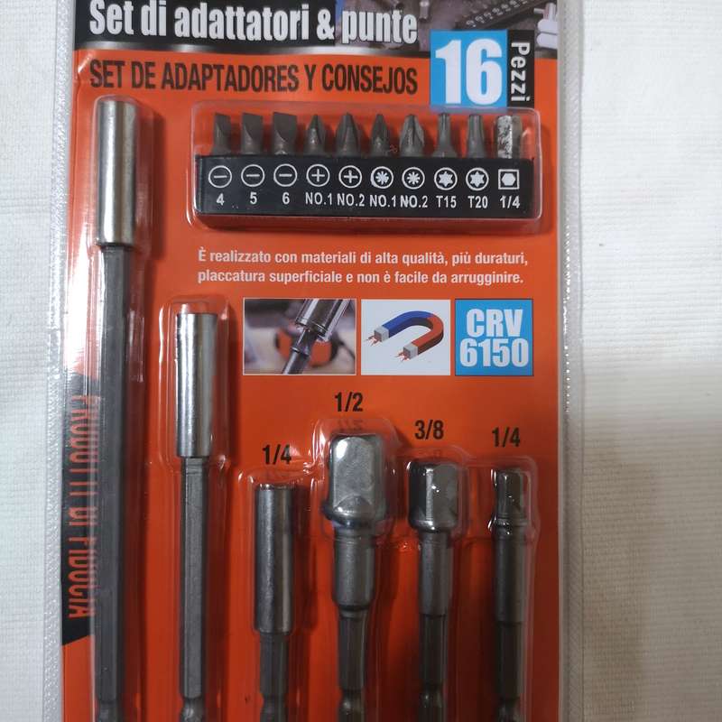 Bit Set & Adaptor 16pcs - KMT Tools CrV