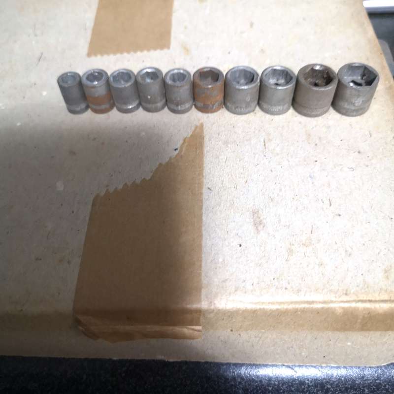 Vintage 1/4 hex fit sockets