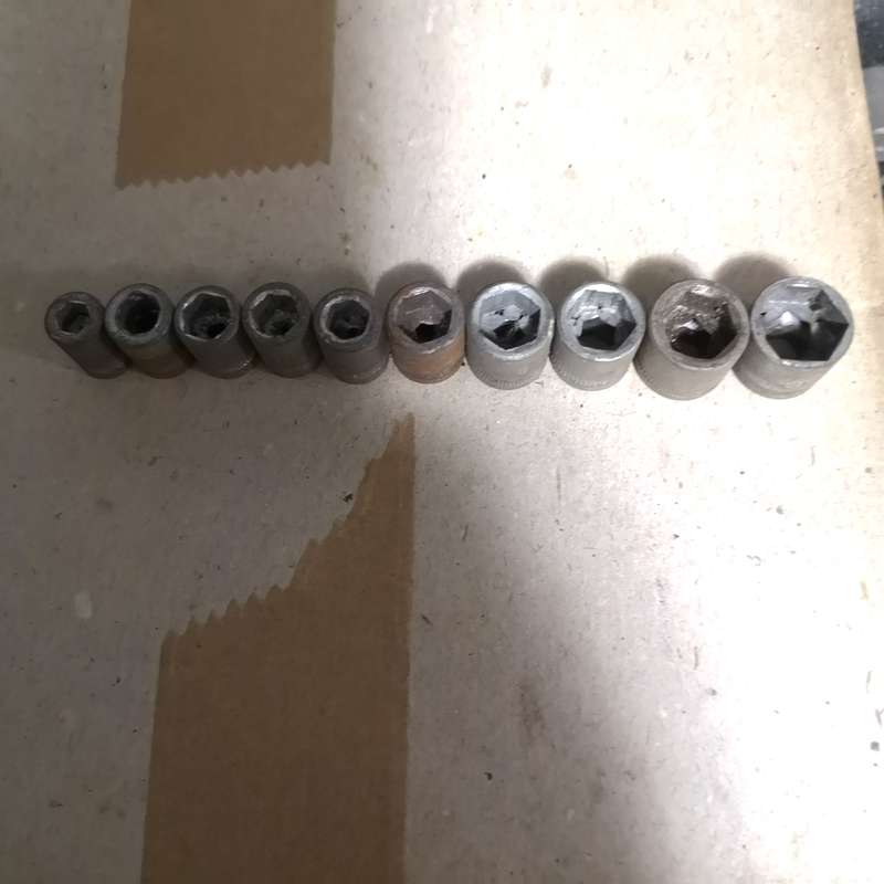 Vintage 1/4 hex fit sockets