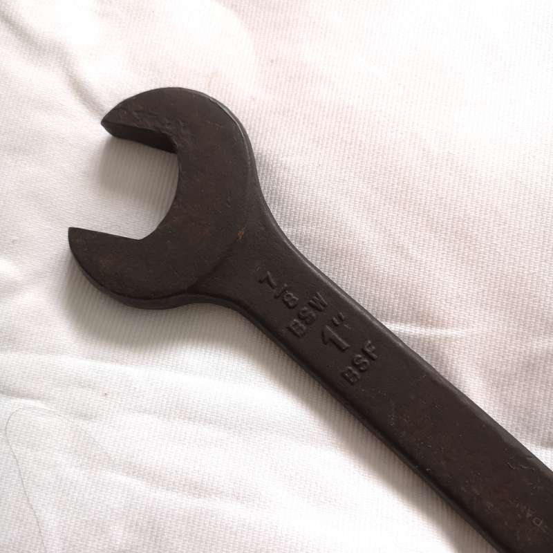 Large Industrial Vintage Lion Brand Imperial Spanner