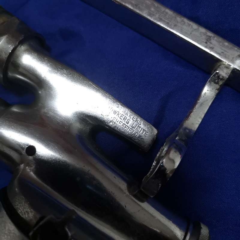 Vintage Bowkers Limited Sheffield Opal Deluxe Chrome Glass Bullseye Bar Optic- GILBEYS