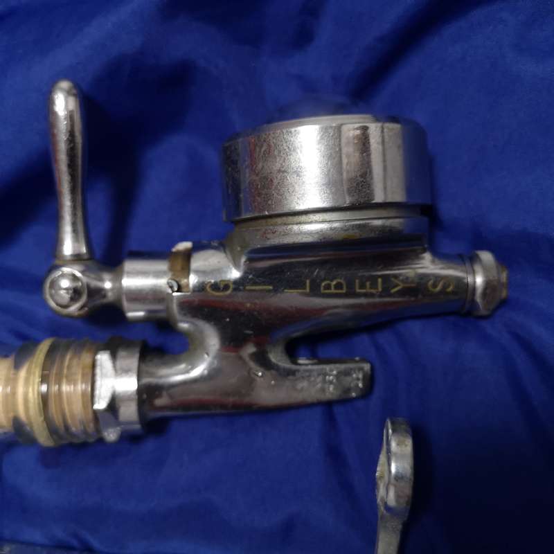 Vintage Bowkers Limited Sheffield Opal Deluxe Chrome Glass Bullseye Bar Optic- GILBEYS