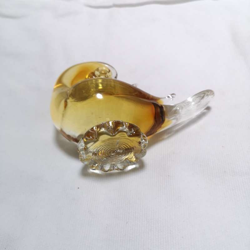 Murano Art Handmade Glass Yellow Gold Duck