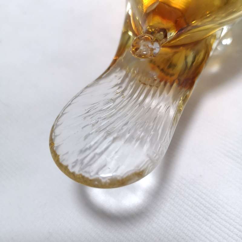 Murano Art Handmade Glass Yellow Gold Duck