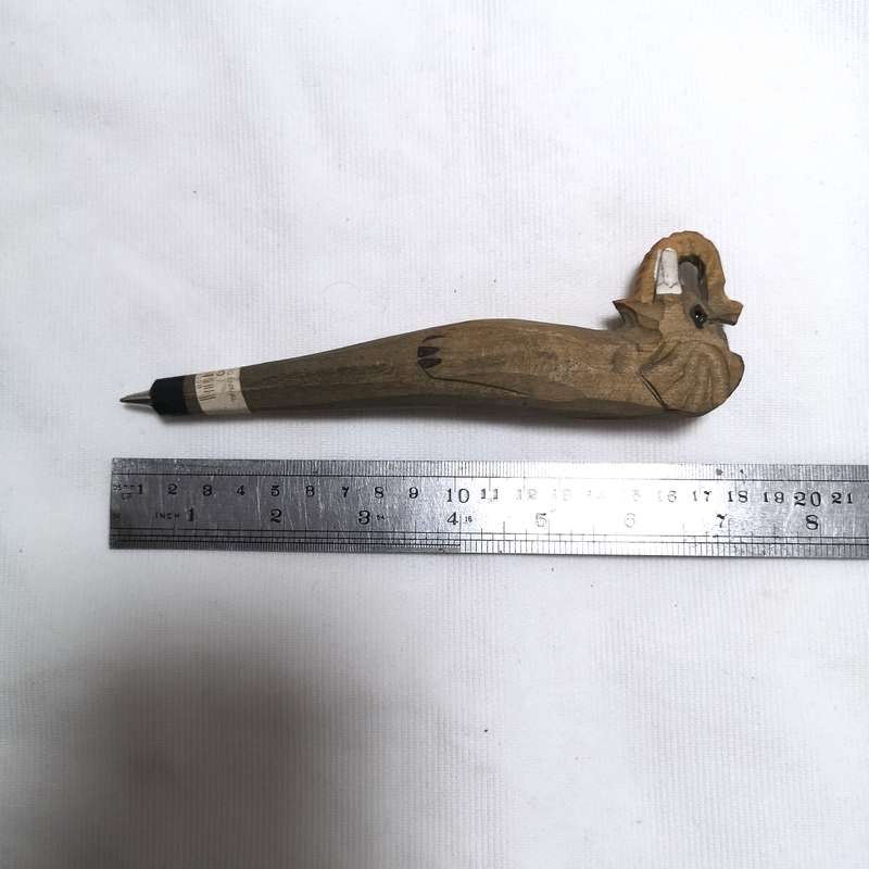 Vintage Hand Carved Wooden Elephant Writing Pen